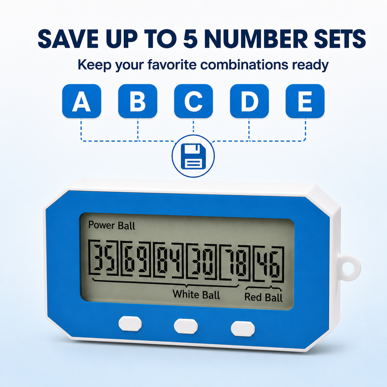 S680 saves up to five number sets per mode