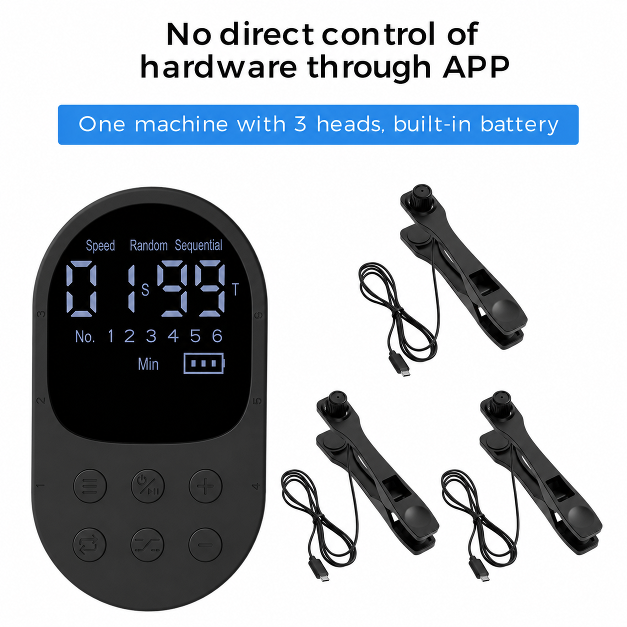 X1 touchscreen auto clicker with three wired heads